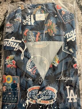 Los Angeles Dodgers 60th Anniversary Luau Night Giveaway Aloha Shirt